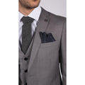 Mens Light Grey 3 Piece Suit Classic Stitch Wedding Summer Prom Classic Grooms - Knighthood Store