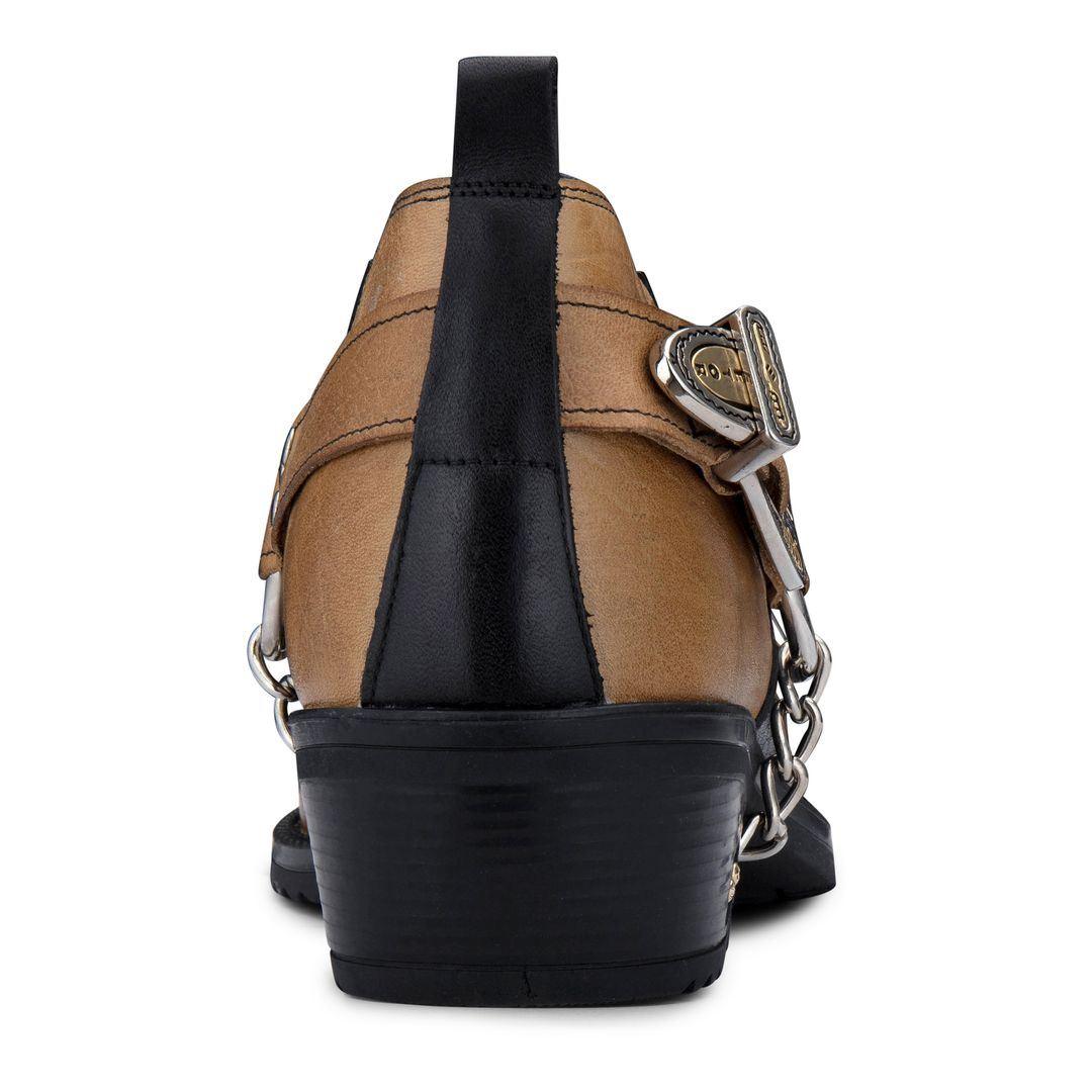 Mens Genuine Leather Snake Pattern Riding Westerm Shoes Wincklepickers Cuban Heel Cowboy - Knighthood Store