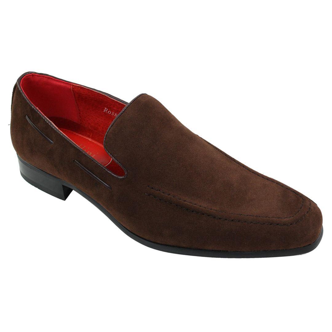 Mens Suede Slip On Loafers Driving Shoes Formal Smart Casual Leather Italian - Knighthood Store