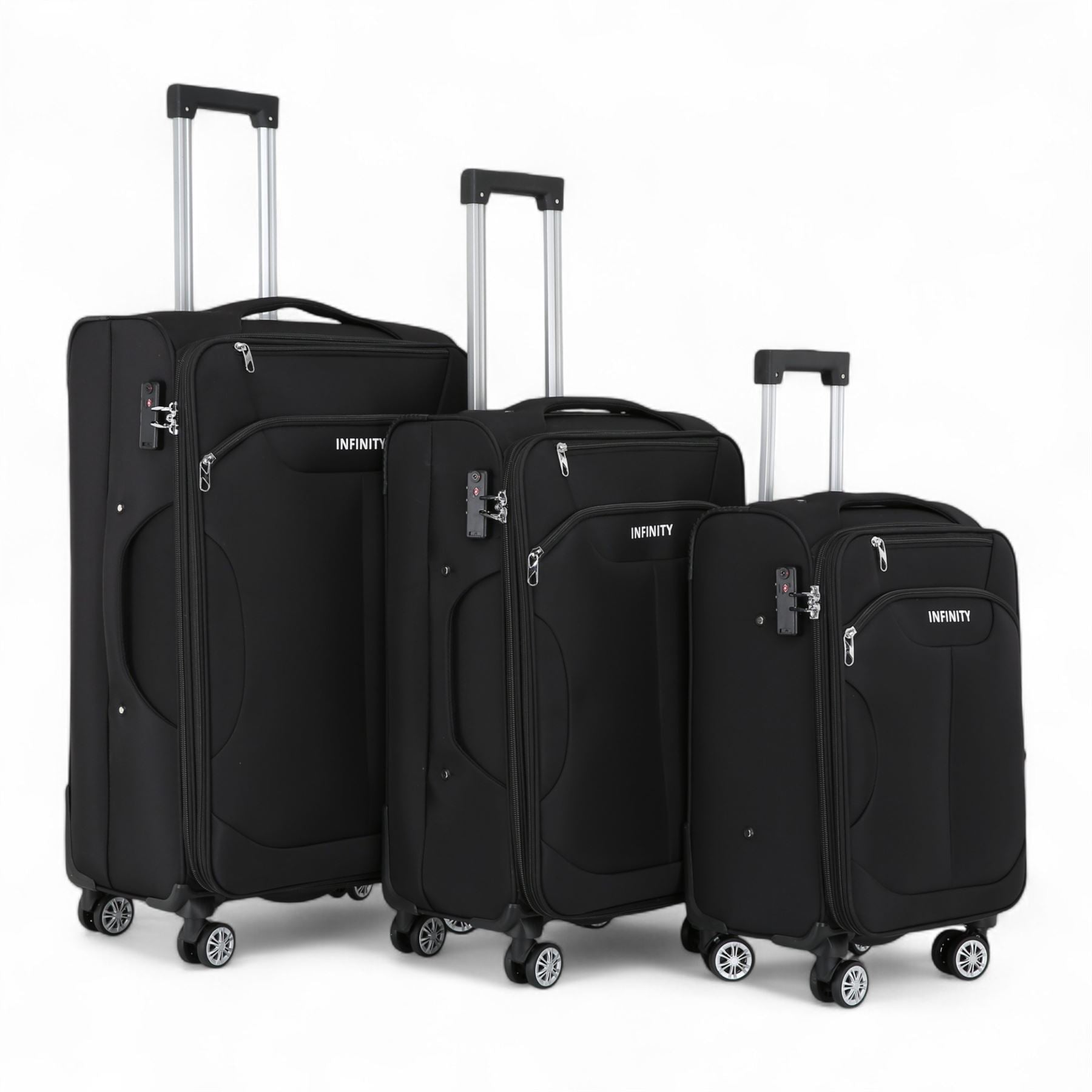 Lightweight Soft Shell Luggage Set Travel Suitcases