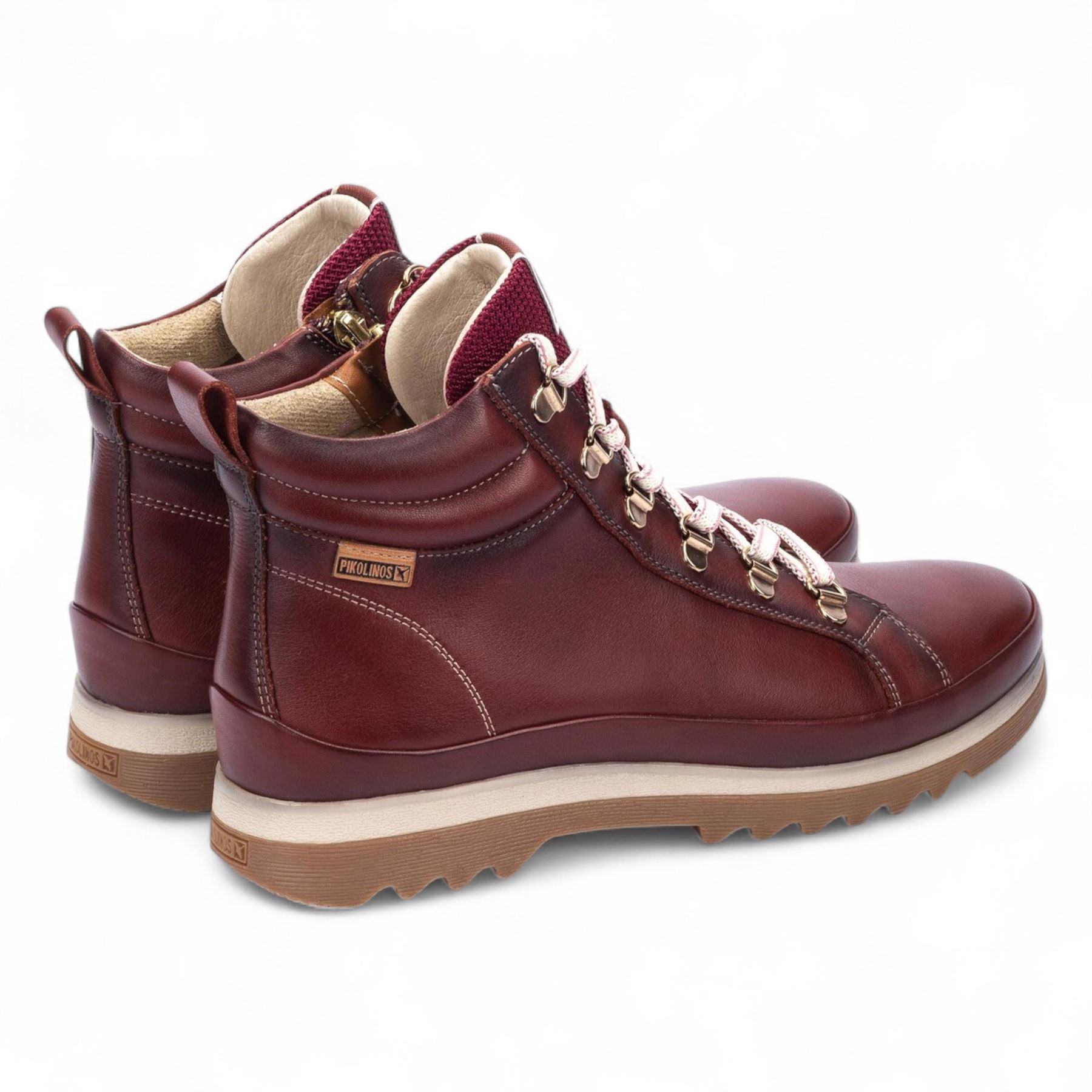 Vigo - Women’s Arcilla Red Leather Ankle Trainers Boots