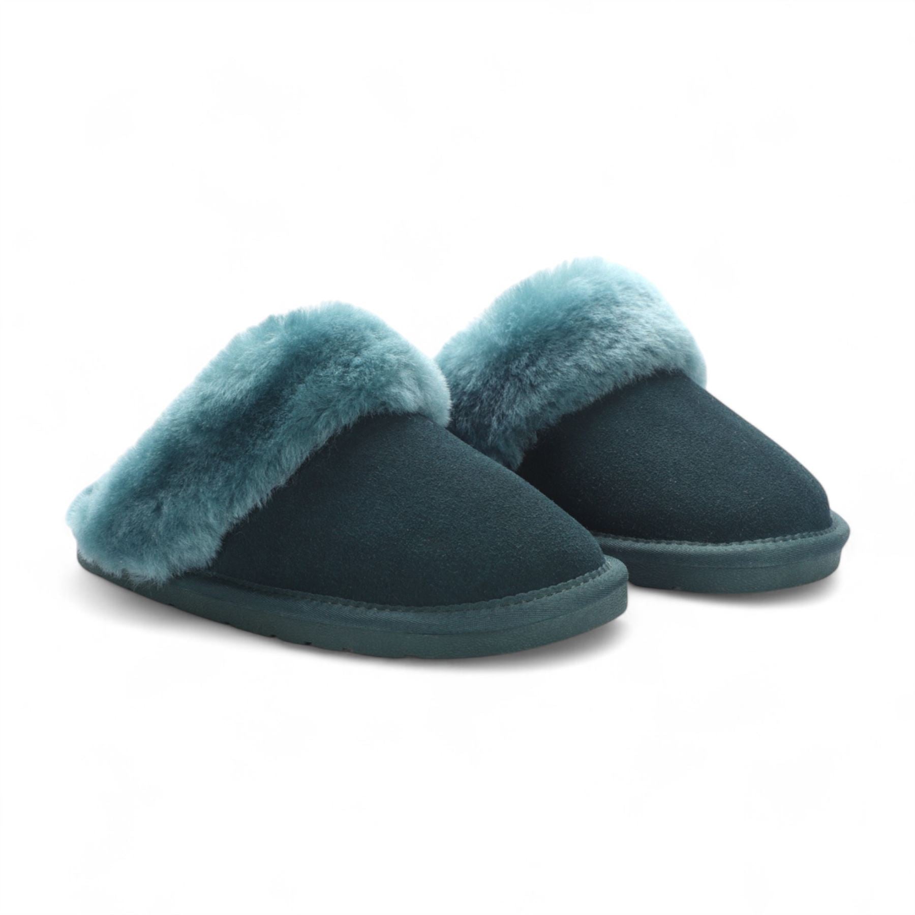 Luna - Women's Sheepskin Suede Mule Slippers