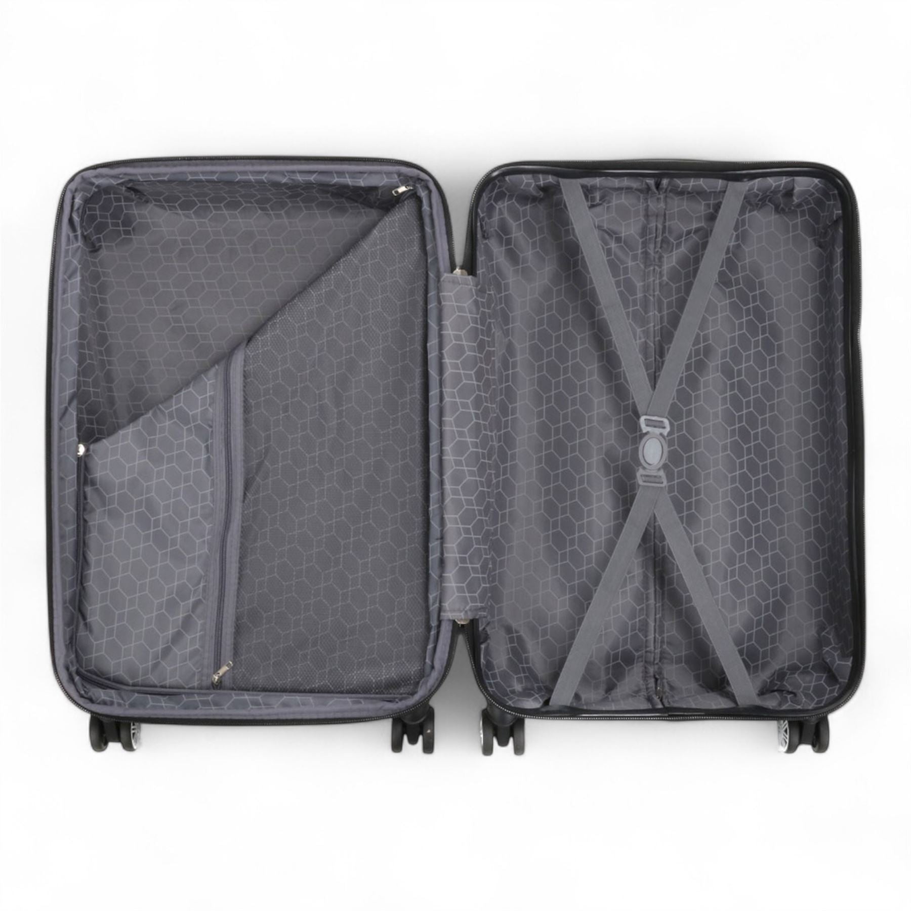 Hard Shell Luggage Set 8 Spinner Wheels ABS Suitcase