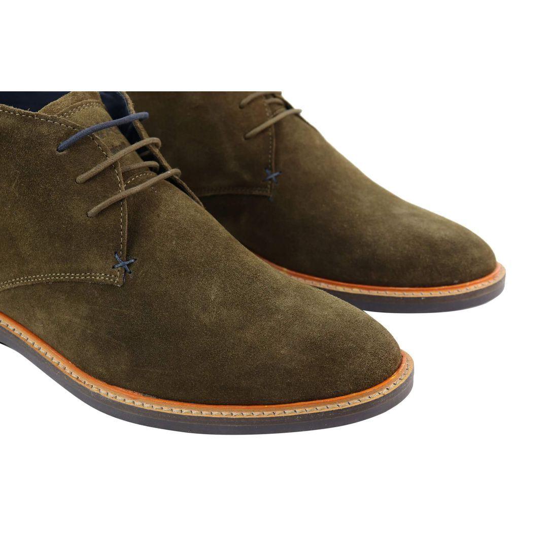 Mens Real Suede Italian Slip On Ankle Boots Smart Casual Desert Chelsea Dealer - Knighthood Store