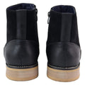 Mens Real Suede Leather Boots Slip on Side Zip Smart Casual Black Navy Blue - Knighthood Store