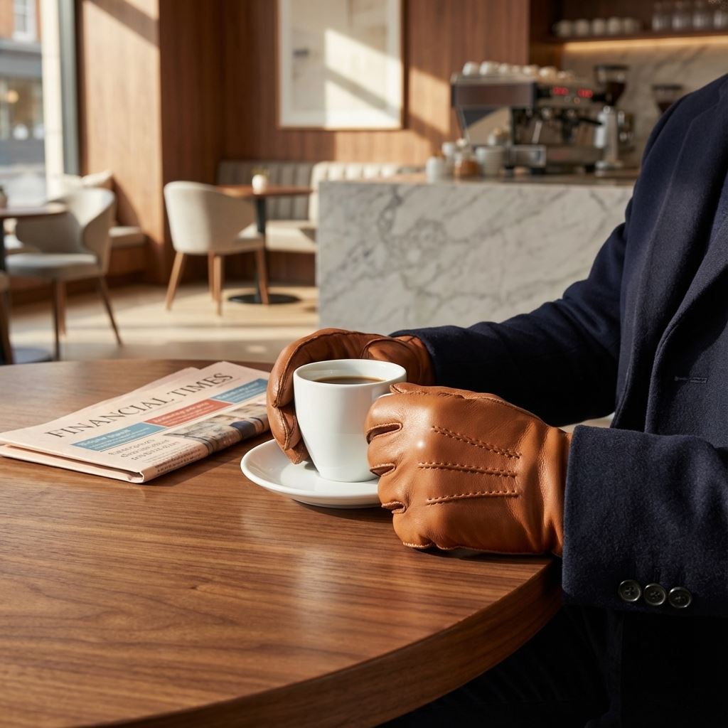 Men's Leather Wool Lined Gloves