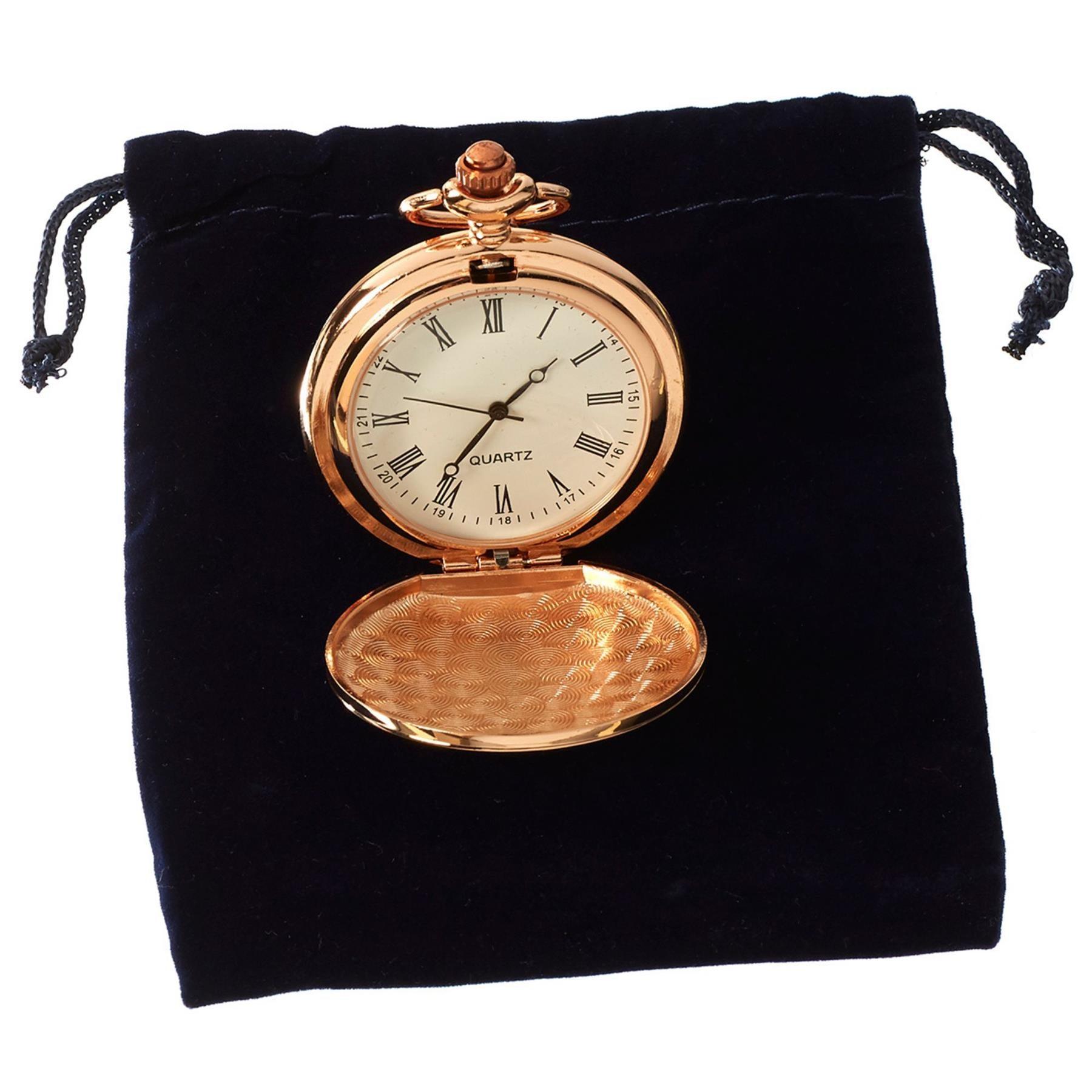 Silver Gold Rose 1920's Classic Blinders Pocket Watch & Chain Vintage Retro - Knighthood Store