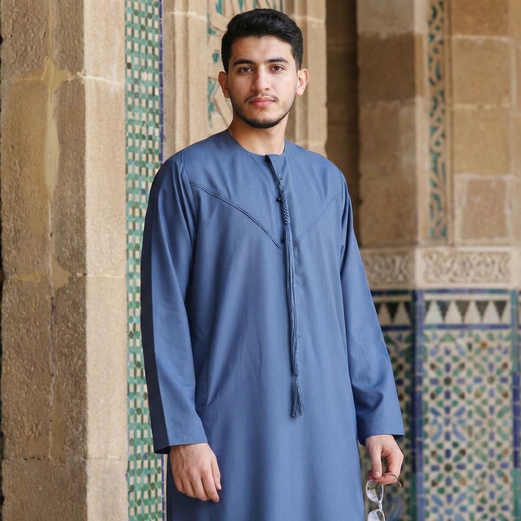HM11 - Men's Emirati Omani Bobble Button Thobe