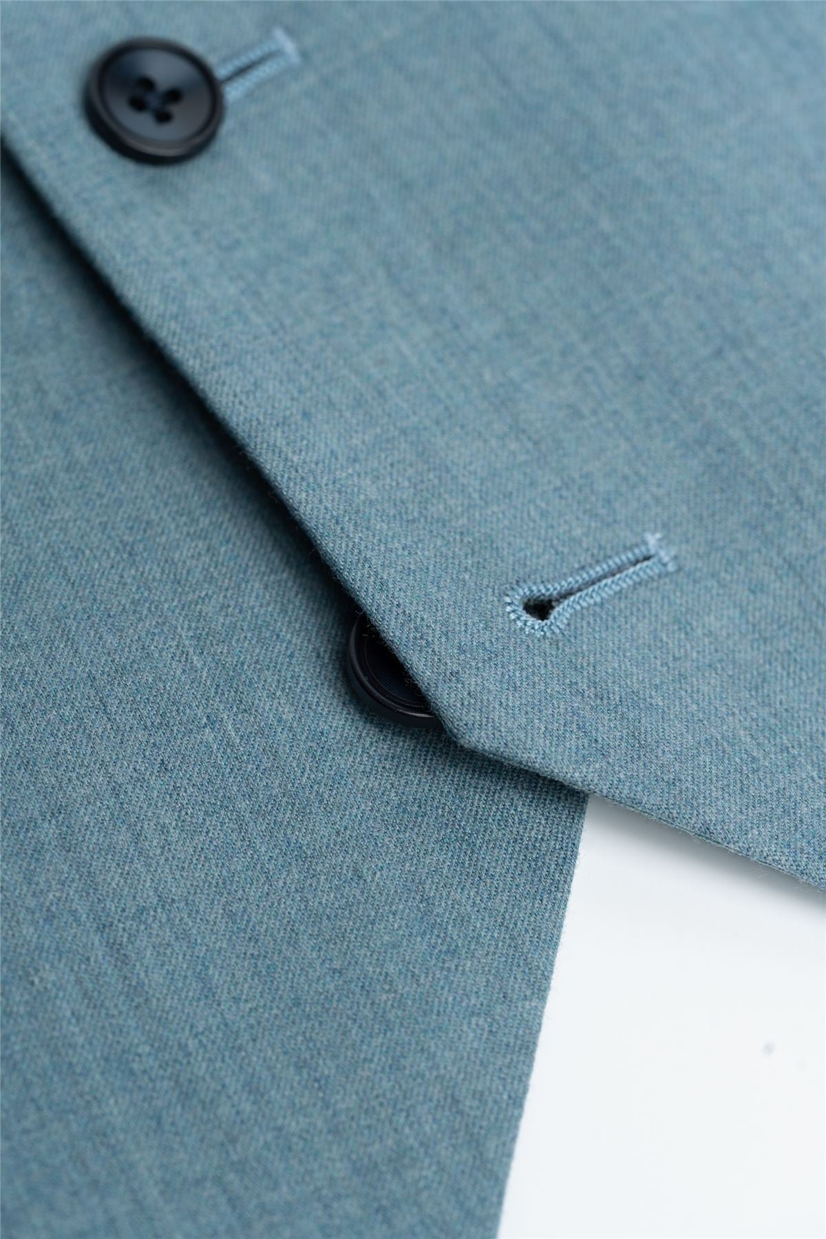 James - Men's Light Blue Textured Waistcoat