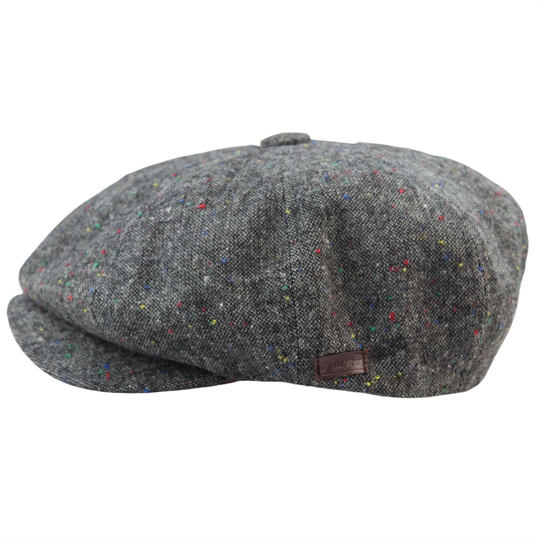 8 Panel Baker Boy Cap Shelby Hat Wool VIntage Tweed Classic Brown Grey Razor - Knighthood Store