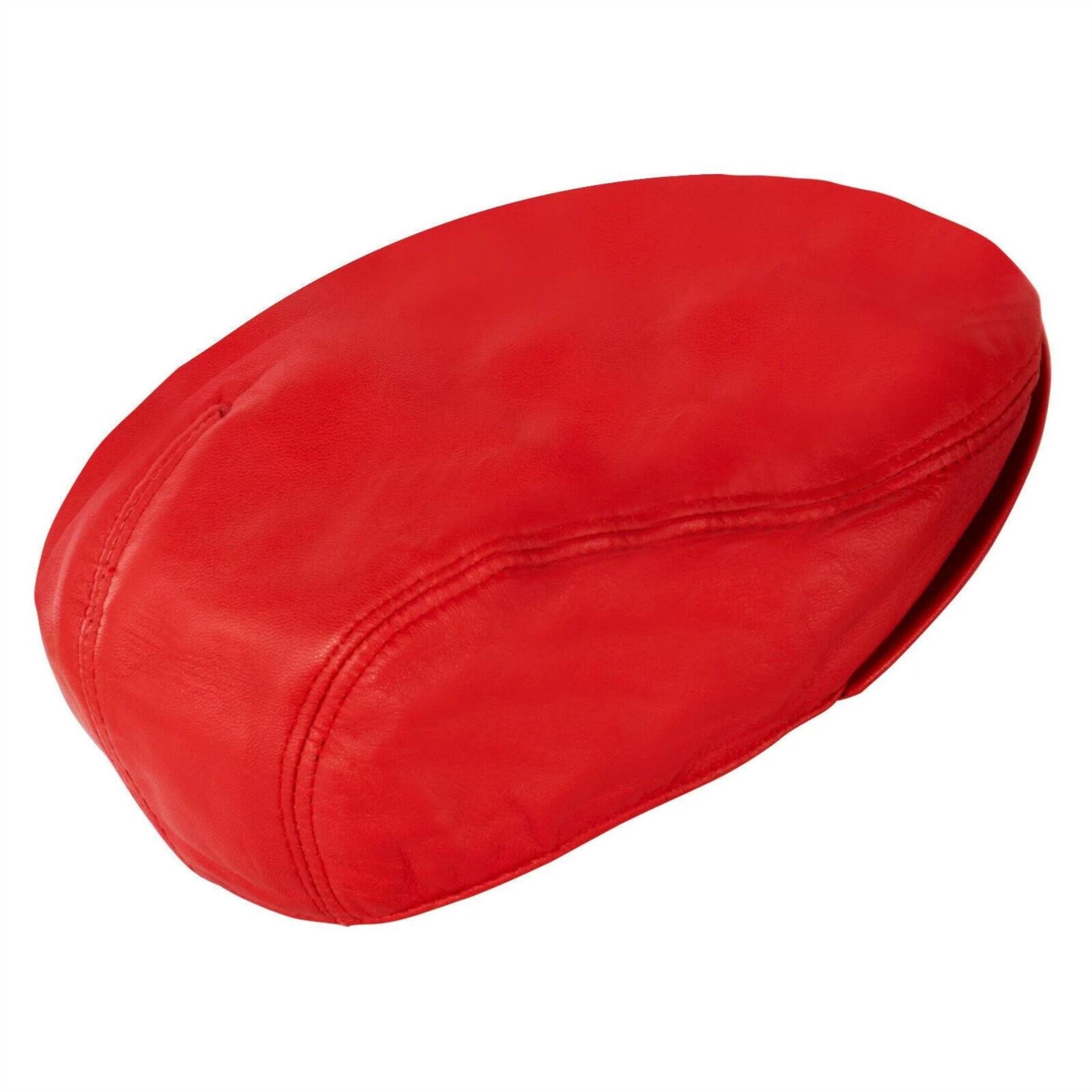 Men's Real Leather Ivy Newsboy Peaked Flat Cap