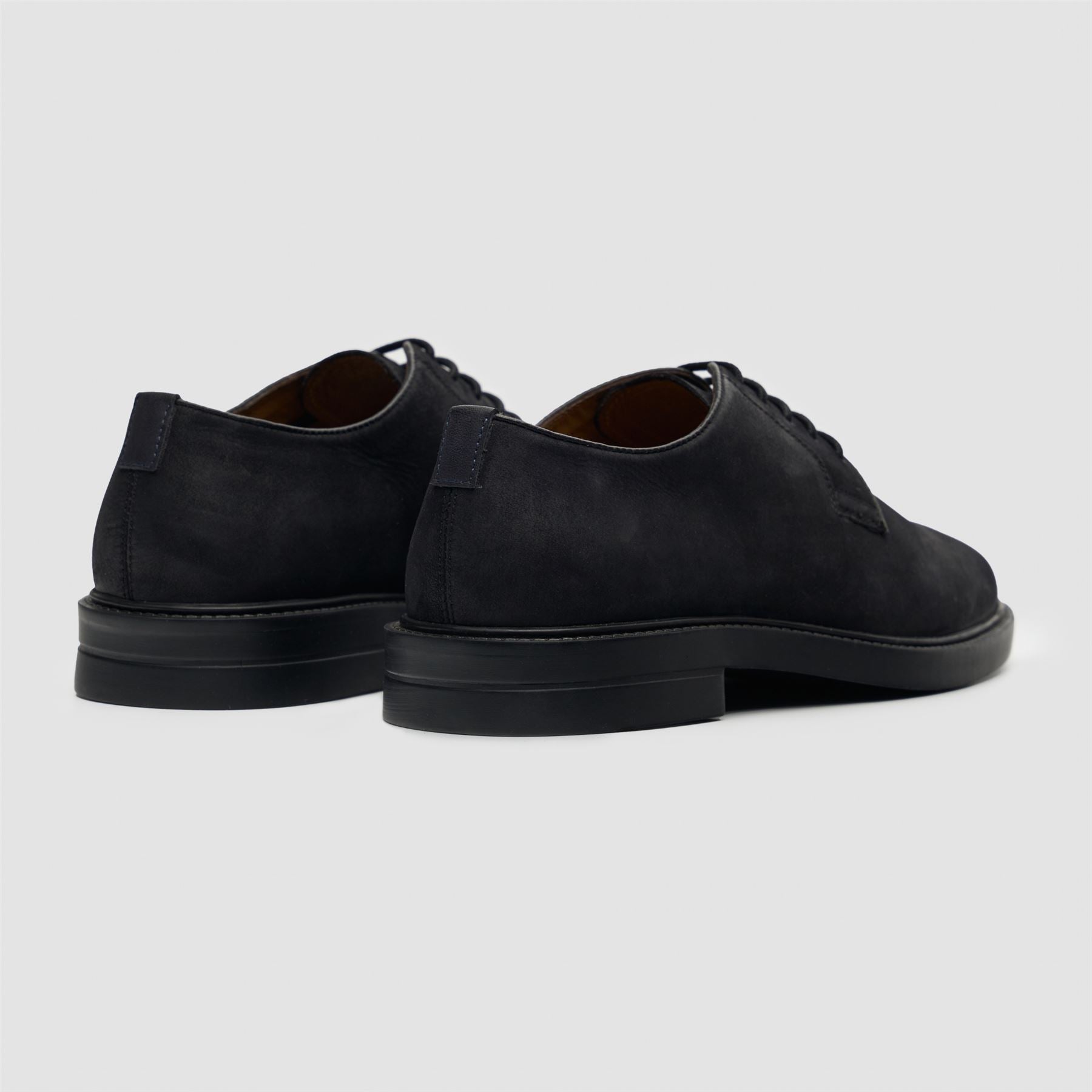 Pedro - Men's Black Suede Matte Finish Lace-Up Derby Shoes