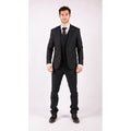 Mens 3 Piece Suit Blue Tailored Fit Smart Formal 1920s Classic Vintage Gatsby - Knighthood Store