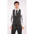 Mens Grey Black 3 Piece Tweed Suit Herringbone Wool Vintage Retro - Knighthood Store