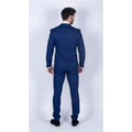 Mens Blue Brown Check 3 Piece Suit Tailored Fit Wedding Prom Races Prince Of Wales - Knighthood Store