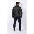 Mens Retro Style Zipped Biker Jacket Real Leather Soft Black Casual - Knighthood Store