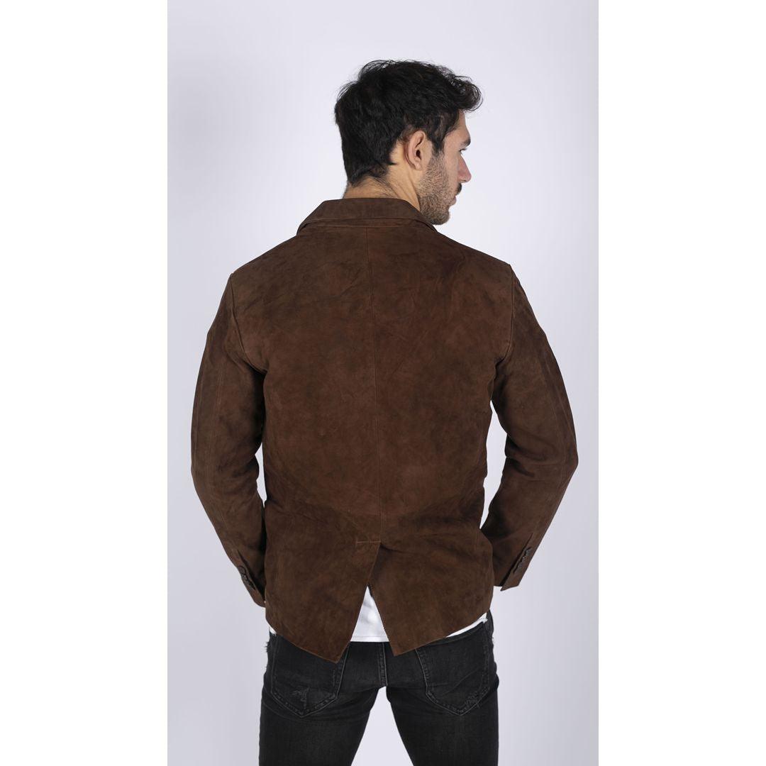Mens Genuine Suede Blazer Style Jacket Leather Mens Classic VIntage Smart Casual - Knighthood Store