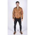 Mens Genuine Leather Bomber Jacket Leather Casual Varsity VIntage Smart Casual - Knighthood Store