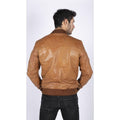 Mens Genuine Leather Bomber Jacket Leather Casual Varsity VIntage Smart Casual - Knighthood Store