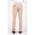 Mens Check Tweed Beige Brown Trousers Wedding Prom Vintage Retro Classic - Knighthood Store