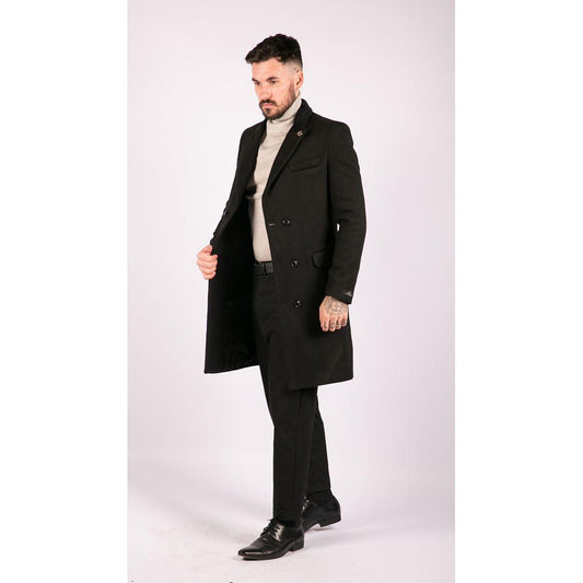 TruClothing.com Men's 3/4 Long Double Breasted Overcoat