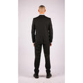 Mens 3 Piece Black Suit Gatsby 1920s Gangster Pinstripe Tailored Fit - Knighthood Store