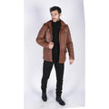 Mens 3/4 Tailored Fit Safari Parka Jacket Genuine Real Leather Military Black - Knighthood Store