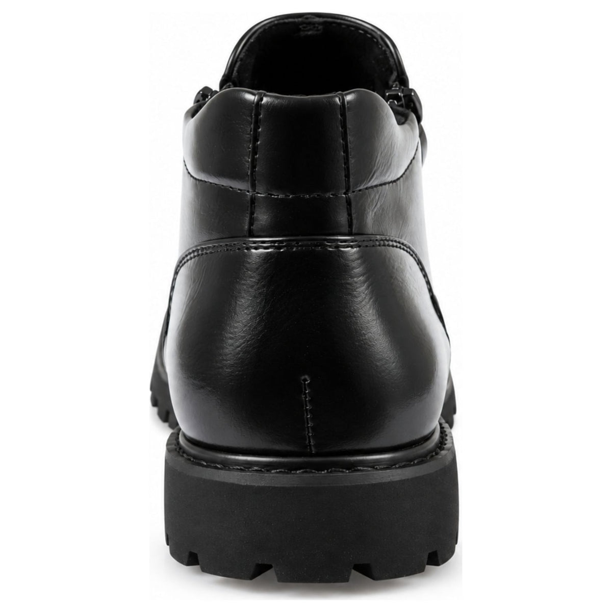 Men's Vegan Leather Side-Zip Casual Ankle Boots