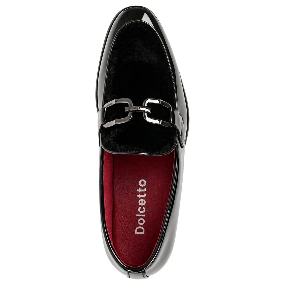 Men's Velvet Patent Slip-On Dress Loafers