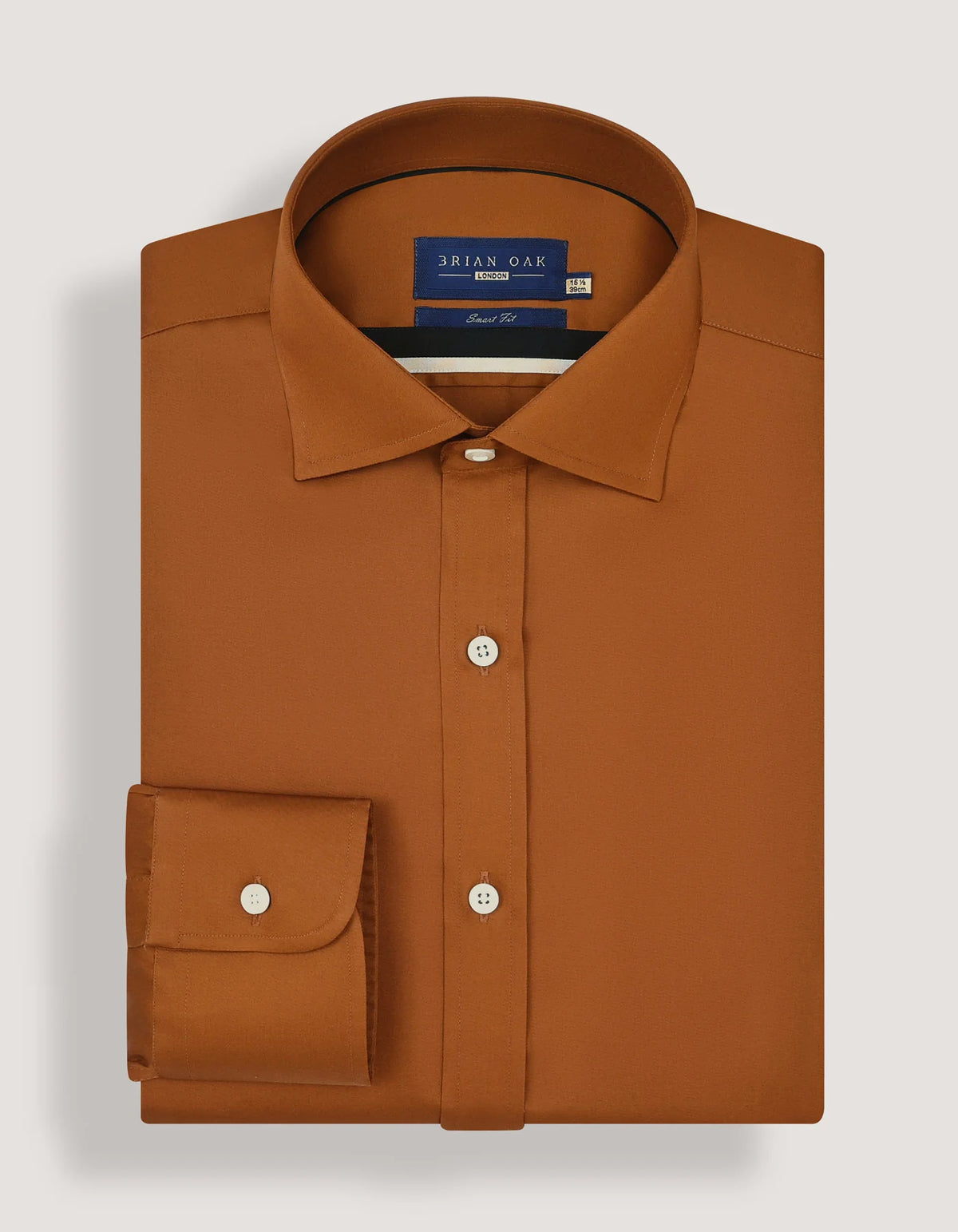 Men's Light Brown Satin Dress Shirt