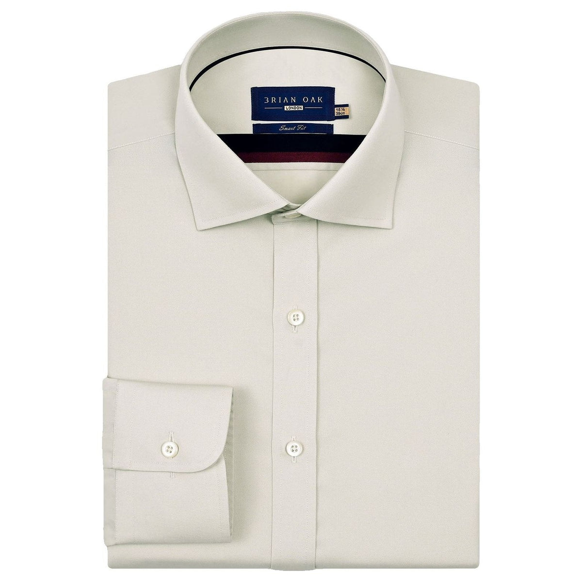 Men's Easy Iron Beige Dress Shirt