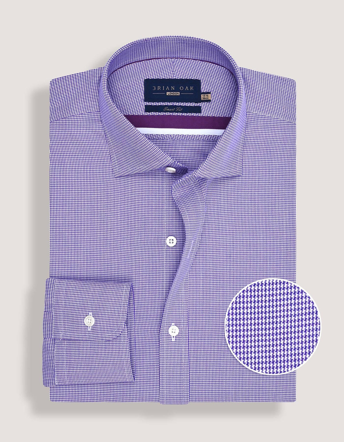 Men's Purple And White Checkered Shirt