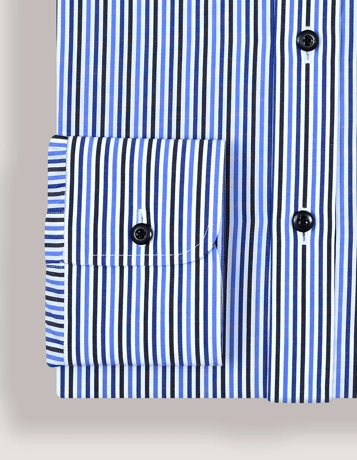 Men's Royal Blue and Navy Striped Formal Shirt