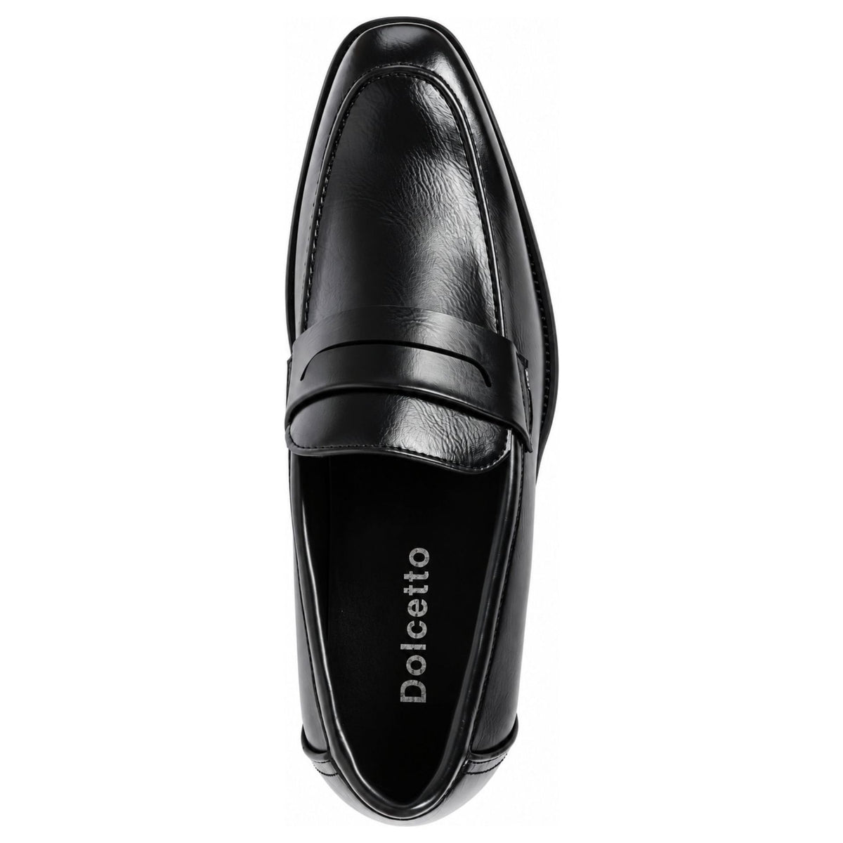 Men's Classic Vegan Leather Slip-On Saddle Strap Loafers