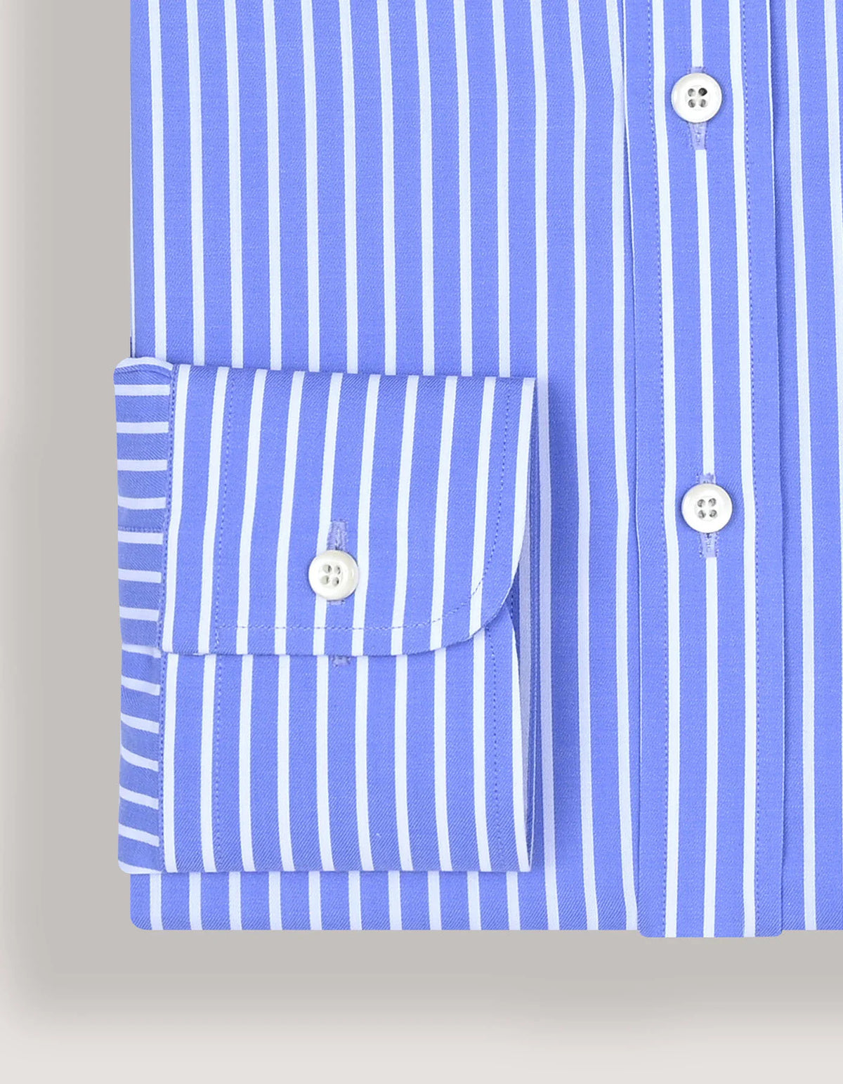 Men's Cotton Striped Sky Blue Dress Shirt