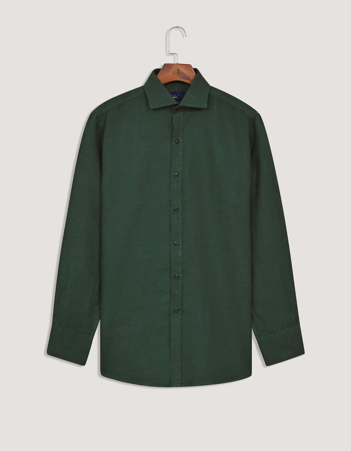 Men's Pure Linen Shirt - Green