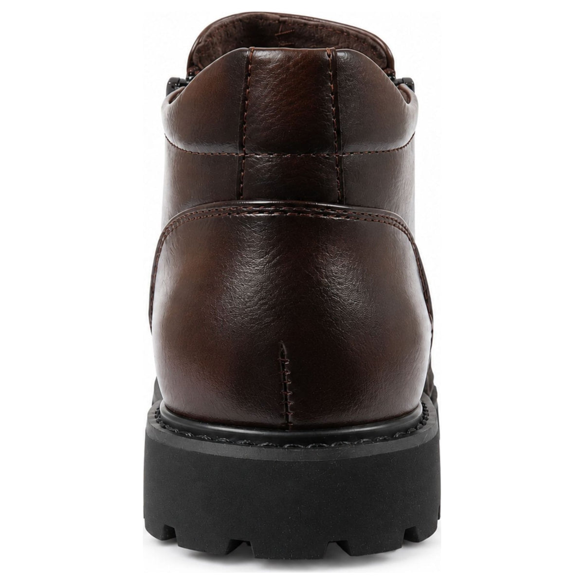 Men's Vegan Leather Side-Zip Casual Ankle Boots