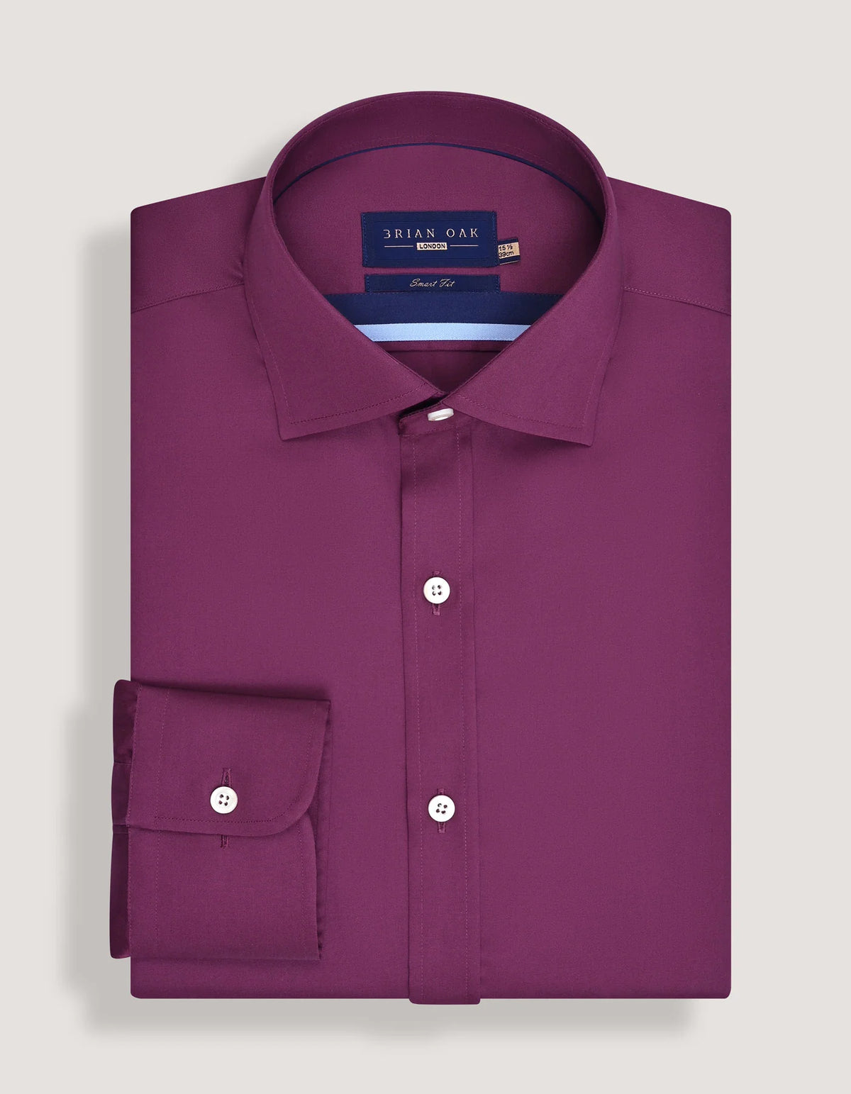 Men's Smart Fit Plum Satin Dress Shirt