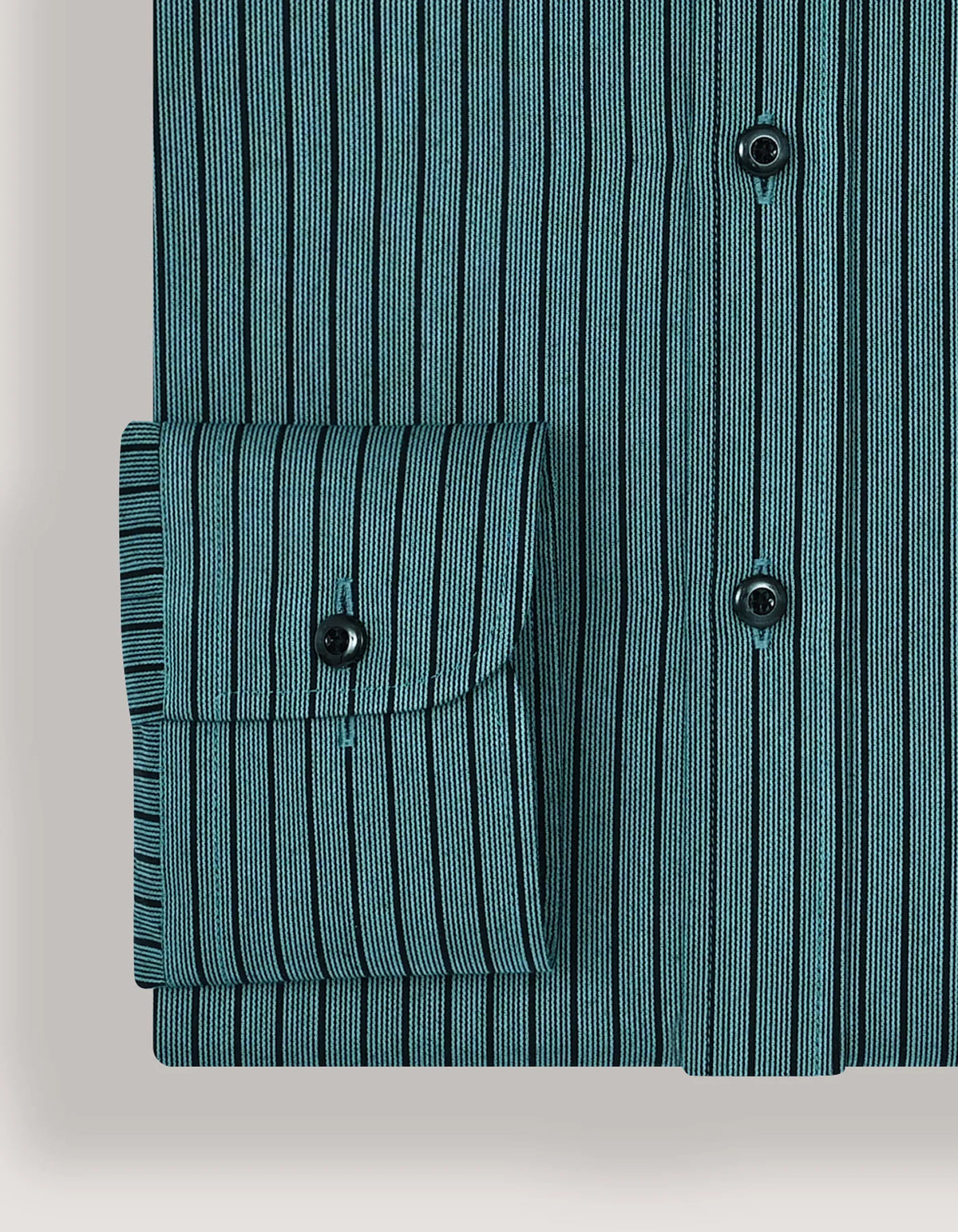 Men's Sea Green Striped Dobby Shirt