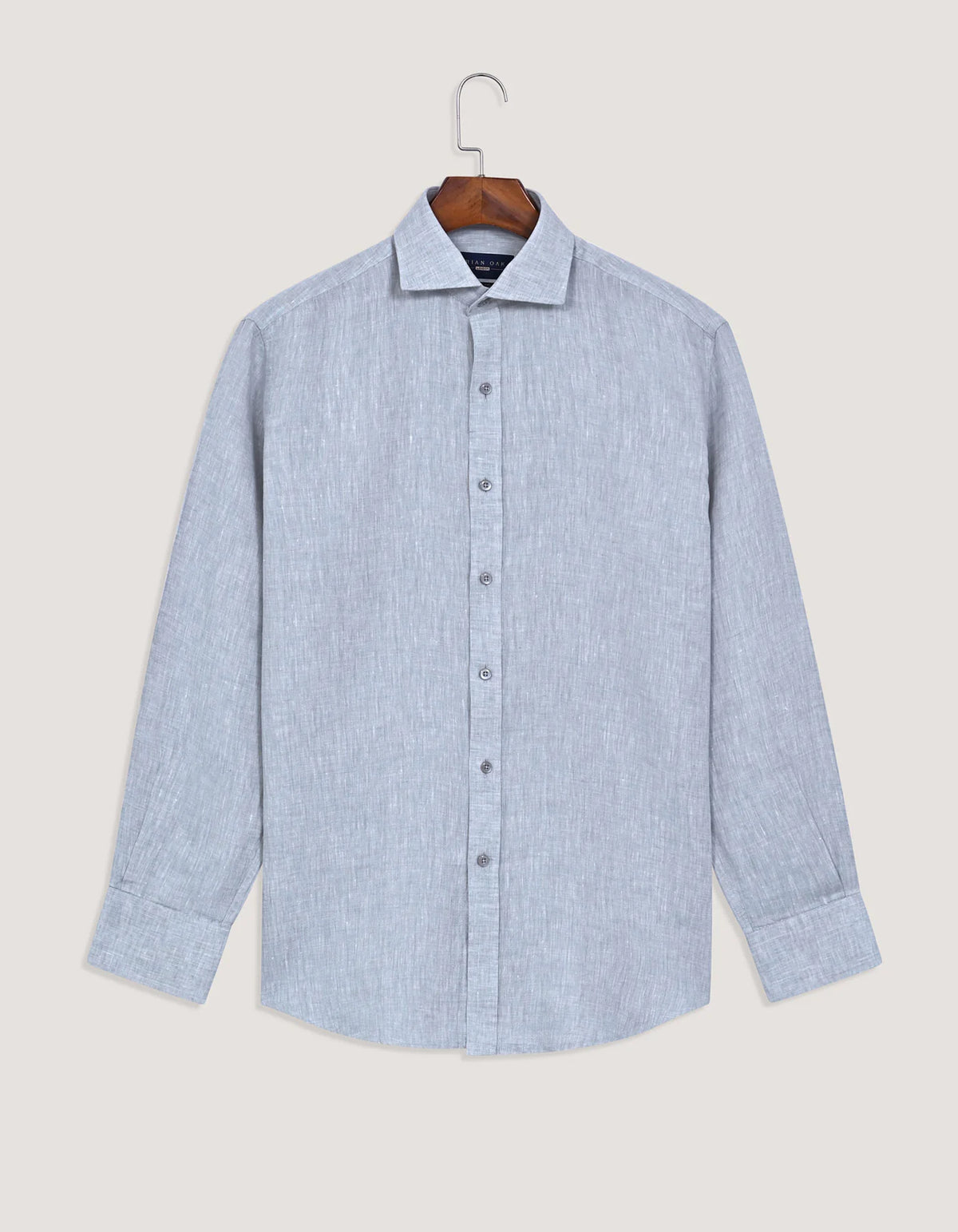 Men's Pure Linen Shirt - Light Grey