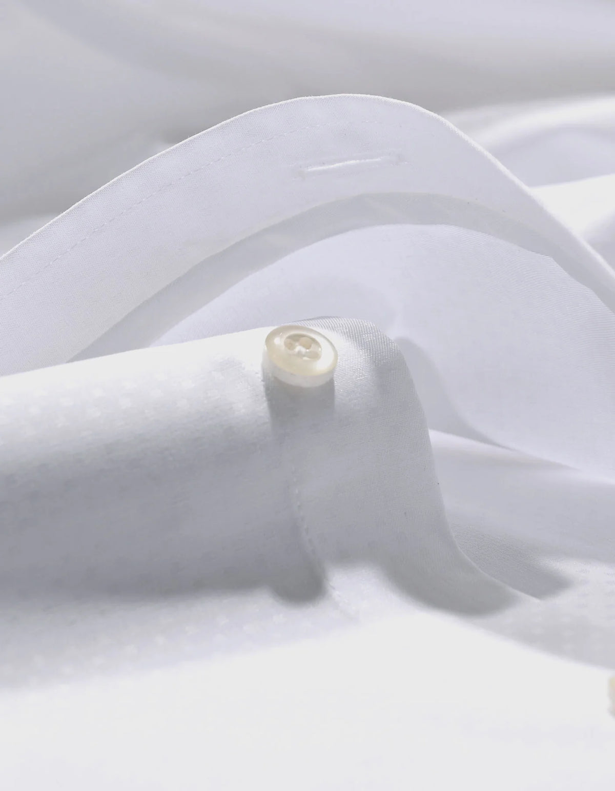 Men's White Self Textured Smart Shirt
