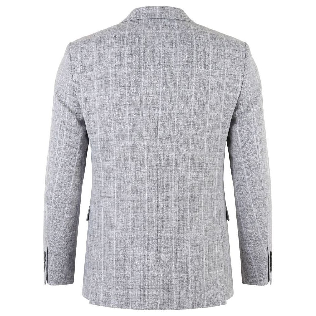 IM11 - Men's Check Slim Fit Two-Button Blazer