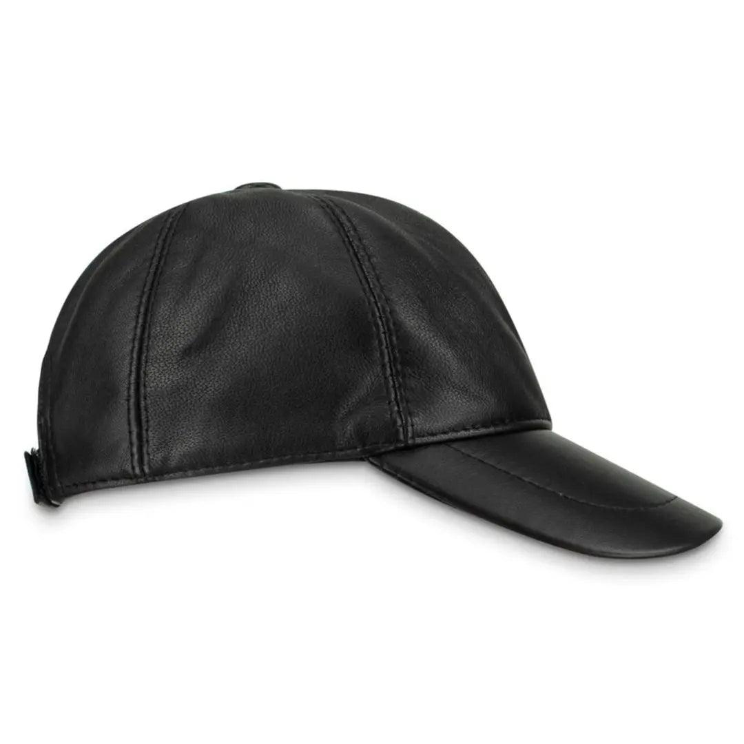 Mens Womens Unisex Real Leather Black Napa Soft Baseball Cap Hat Free Size - Knighthood Store