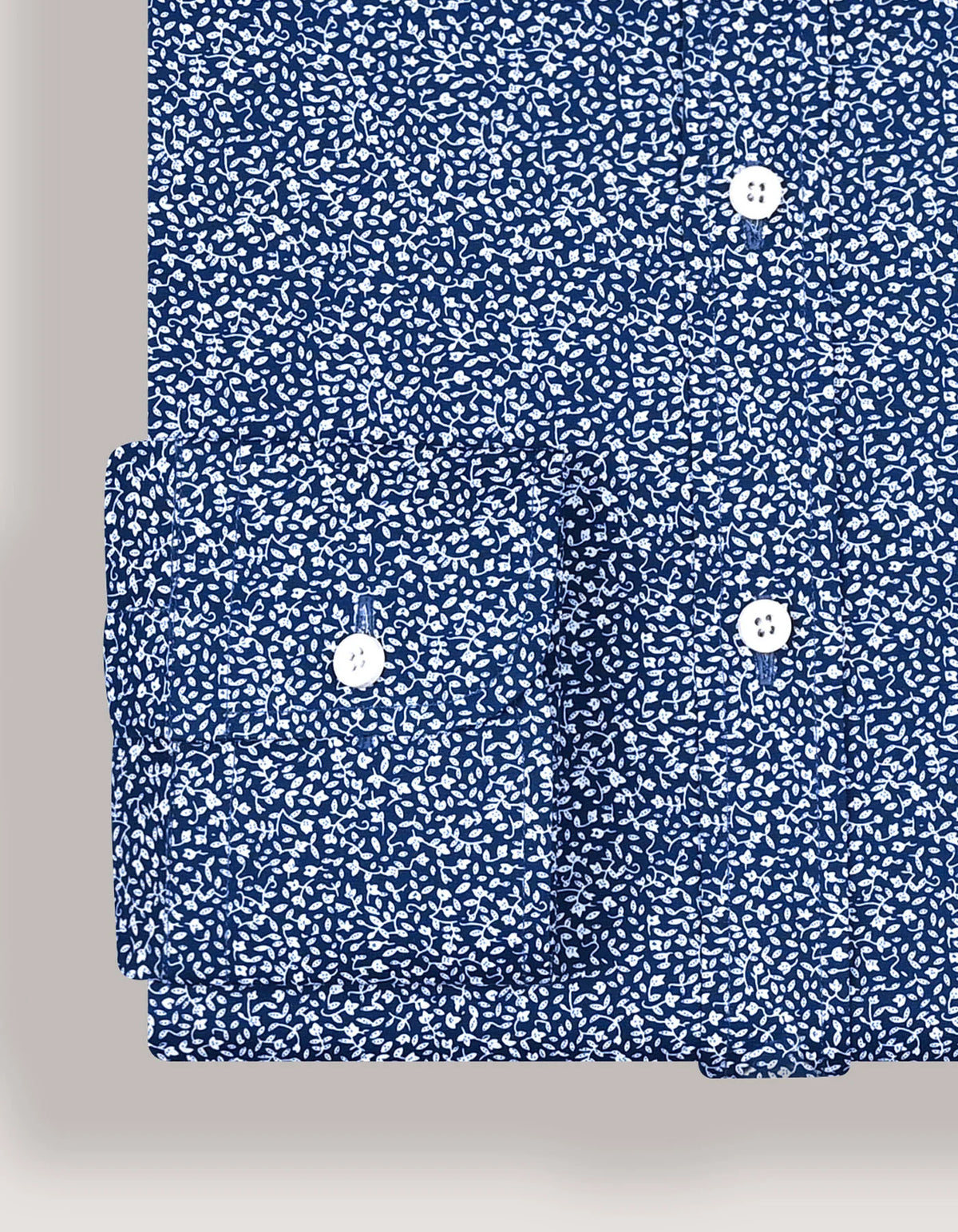 Men's Navy Floral Vine Print Dress Shirt