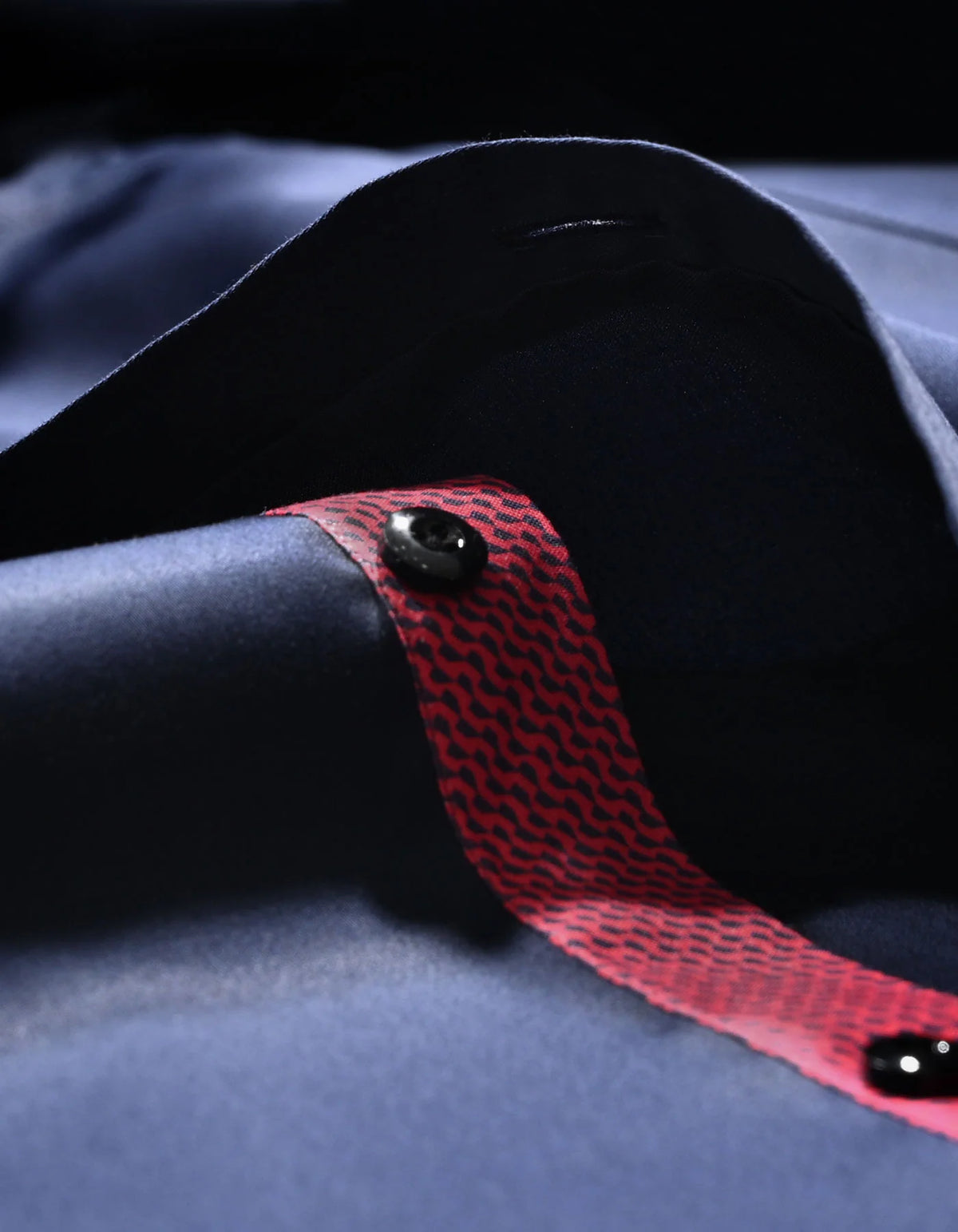 Men's Navy Designer Satin Shirt