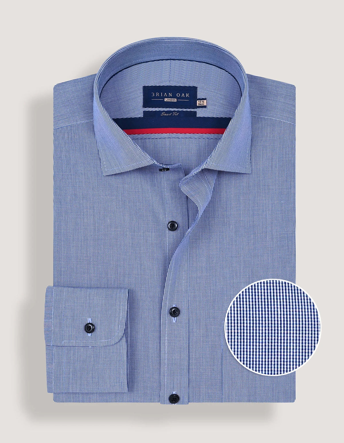 Men's Blue Checkered Dress Shirt