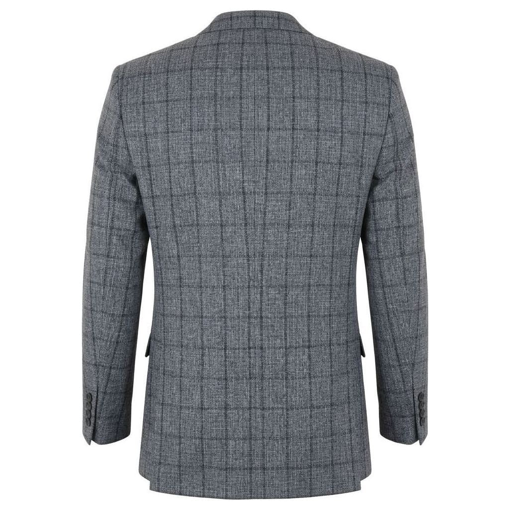 IM11 - Men's Check Slim Fit Two-Button Blazer