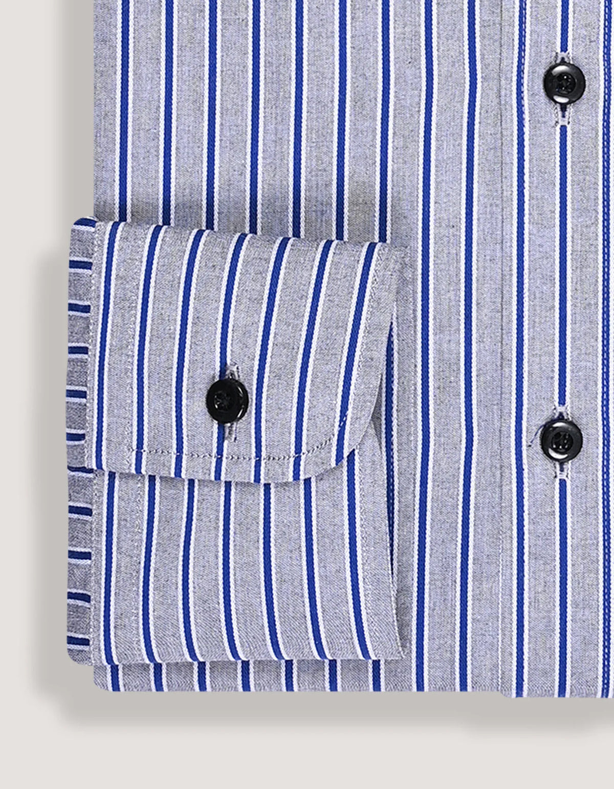 Men's Royal Blue Striped Grey Formal Shirt