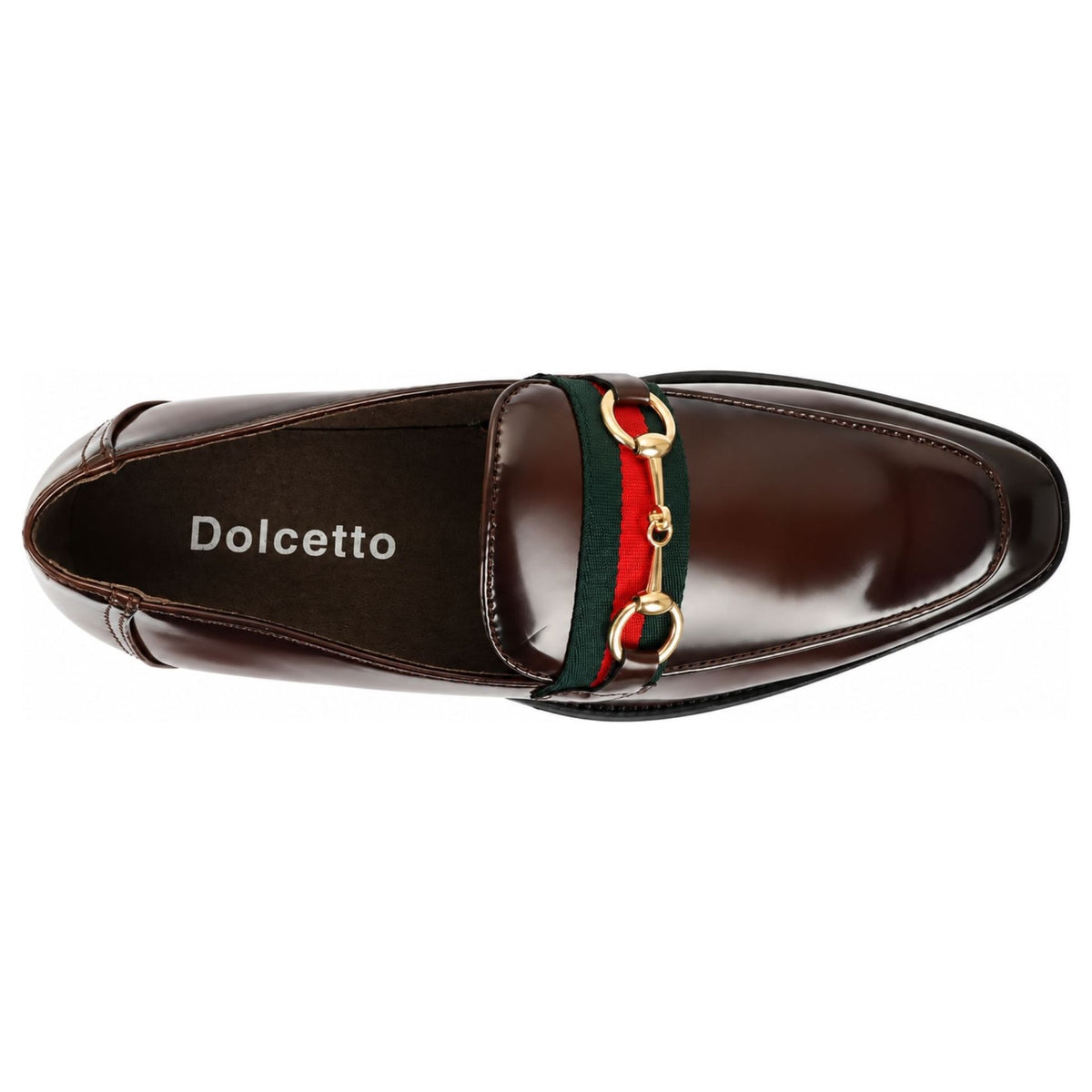 Men's Patent Vegan Leather Slip-On Horsebit Loafers