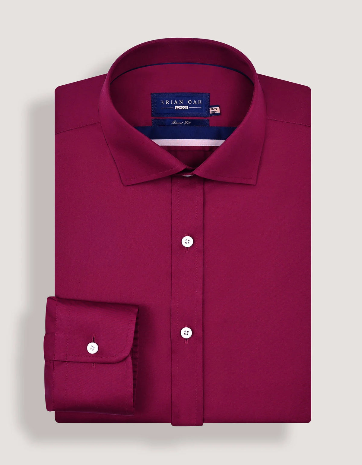 Men's Magenta Satin Dress Shirt